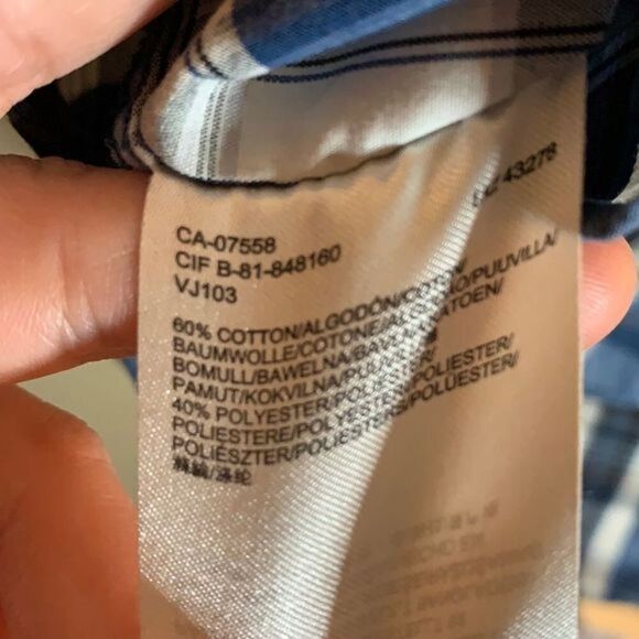 Mexx Blue, Black & White Plaid T-Shirt - Picture 4 of 5